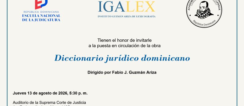 Presentación del <em>Diccionario jurídico dominicano</em>